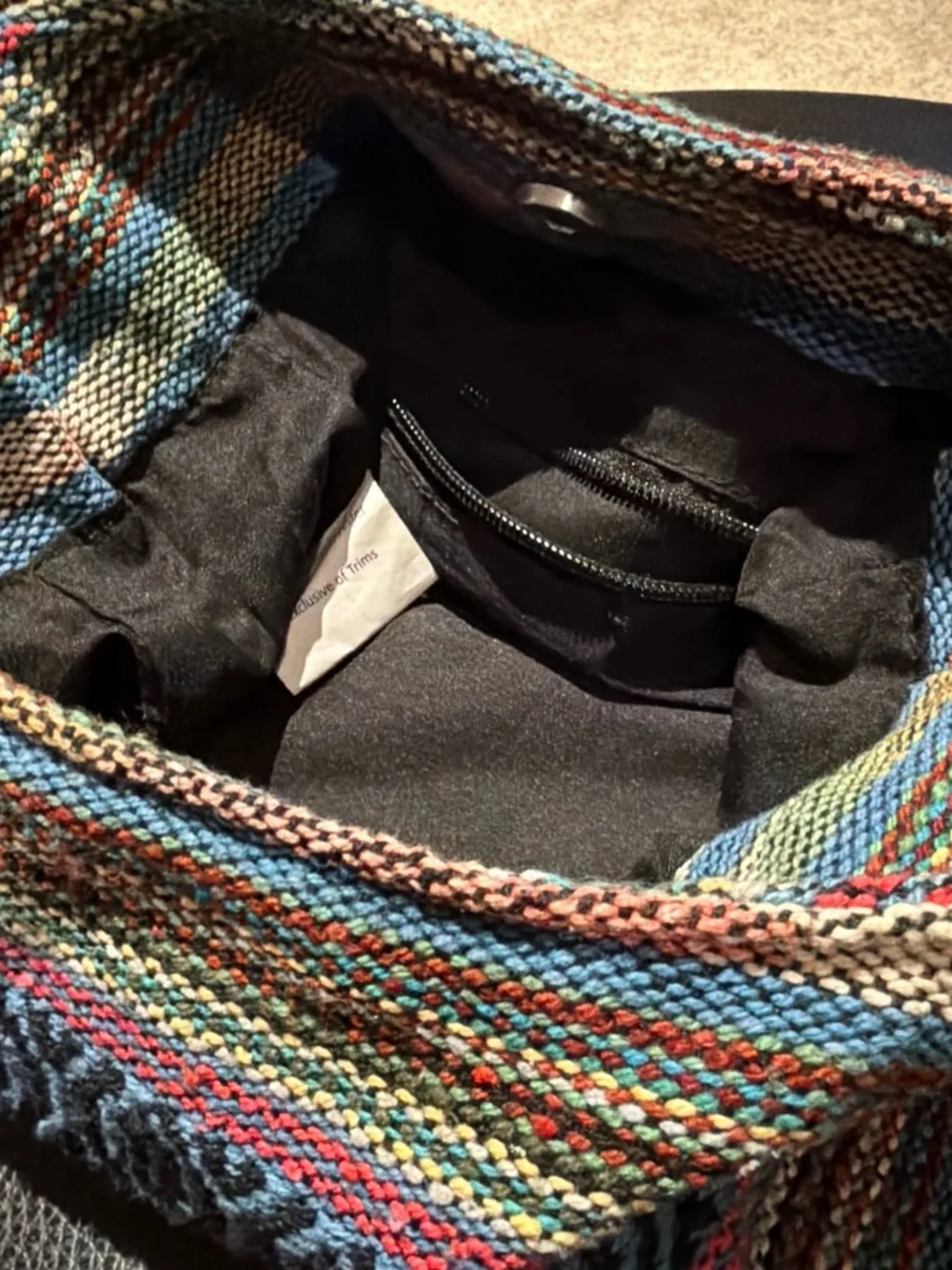 Made in India. Woven Multicolor Striped Hobo Bag